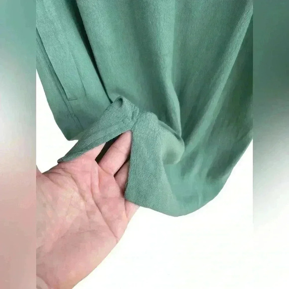 J. Crew women’s Green Short Sleeved Button Keyhole dress tunic like new size XS - Picture 4 of 9